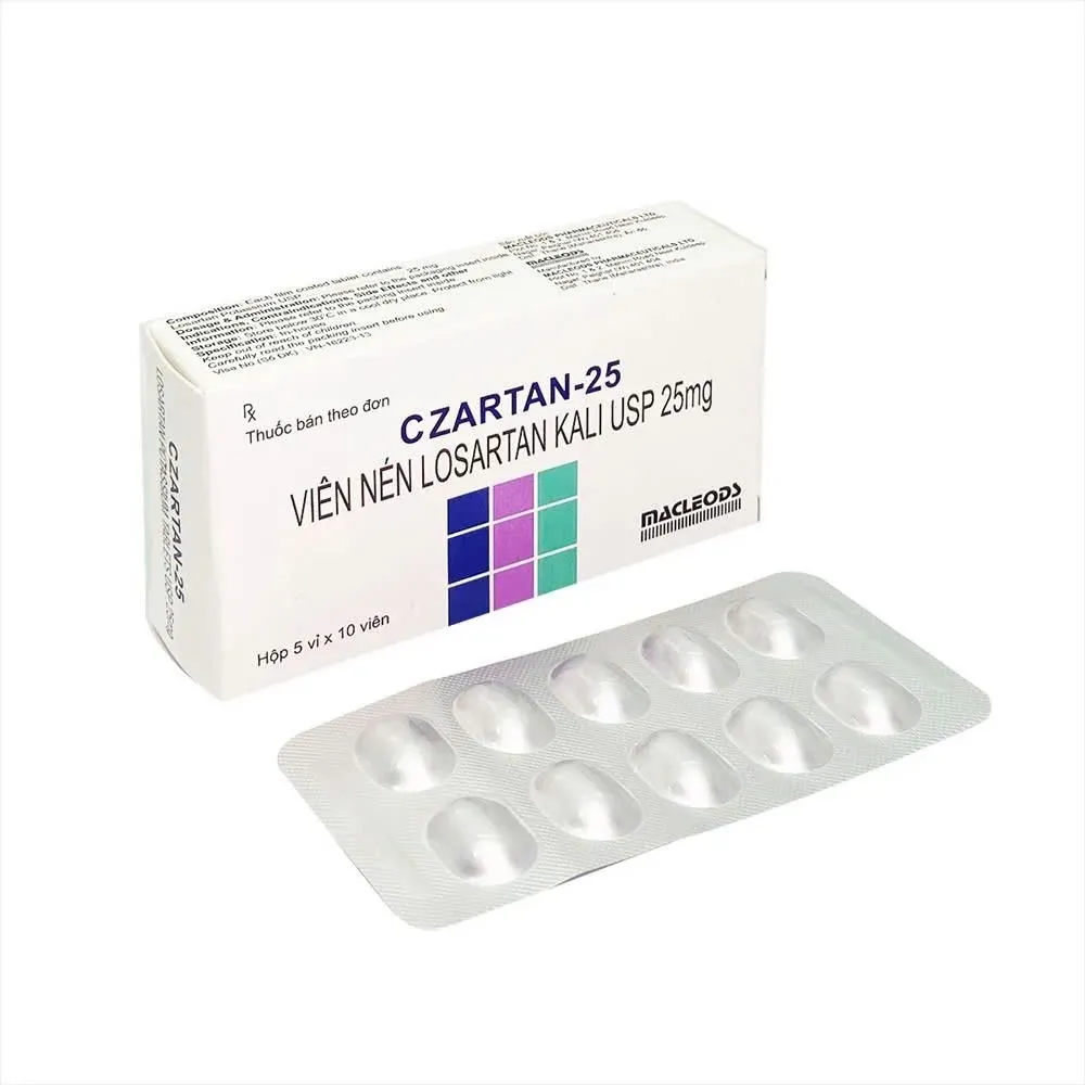Czartan 25mg Macleo (H/50v)  – Kiểm soát huyết áp, bảo vệ tim thận an toàn